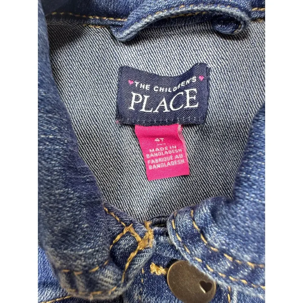 The Children’s Place 4T Denim Trucker Jacket Button Front Collared Toddler